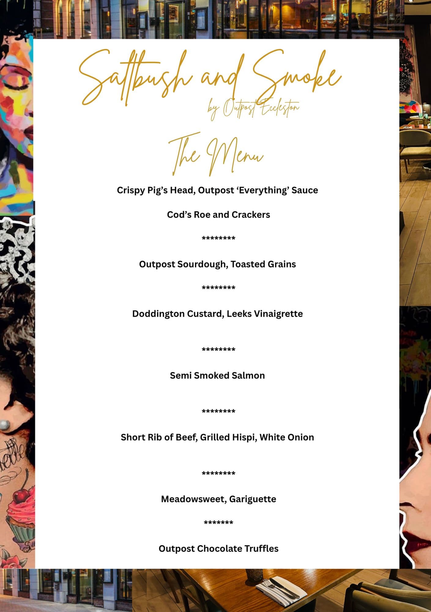 Saltbush and Smoke Menu